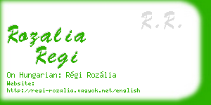 rozalia regi business card